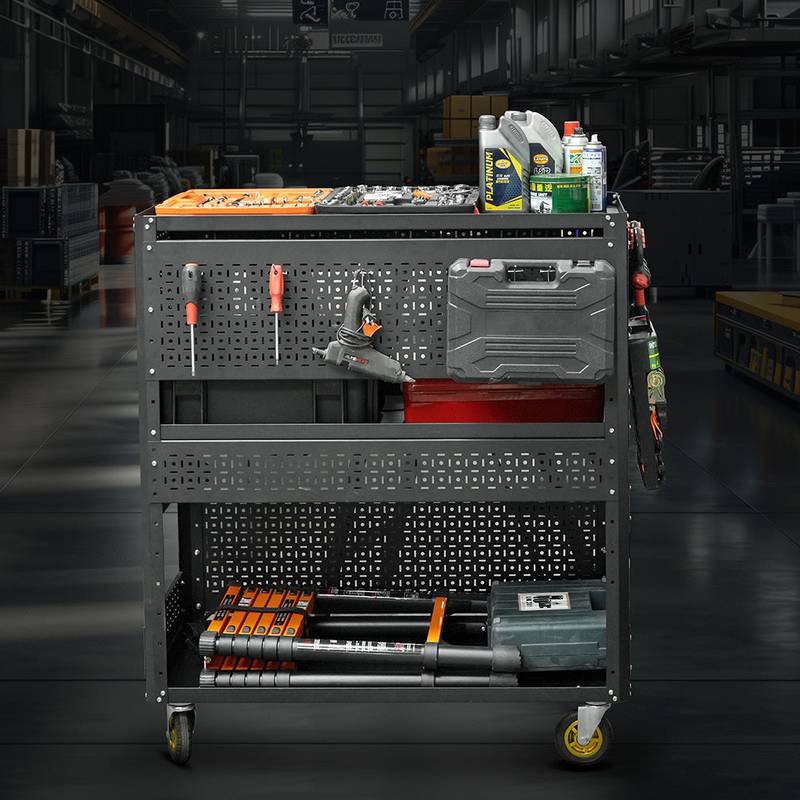 Rolling Utility Cart with Pegboard – Your Go-To Garage Organizer!