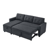 Cozy Grey Convertible Sofa with Storage Chaise