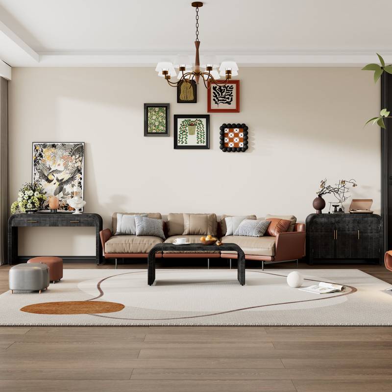 Vintage Charm Three-Piece furniture Set in Antique Black