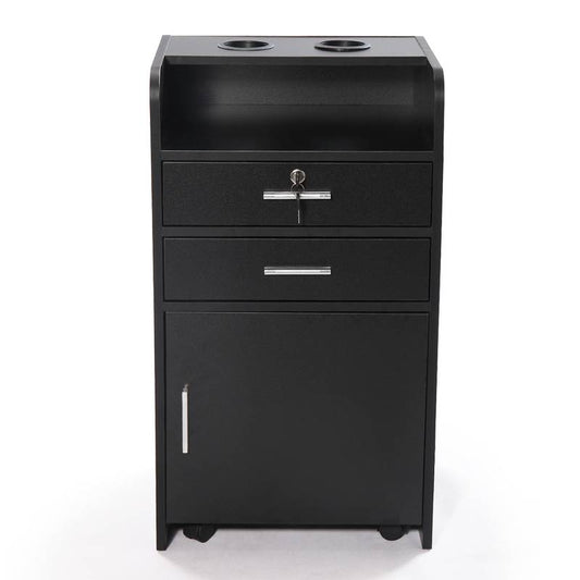 Chic Salon Styling Station with Storage Solutions