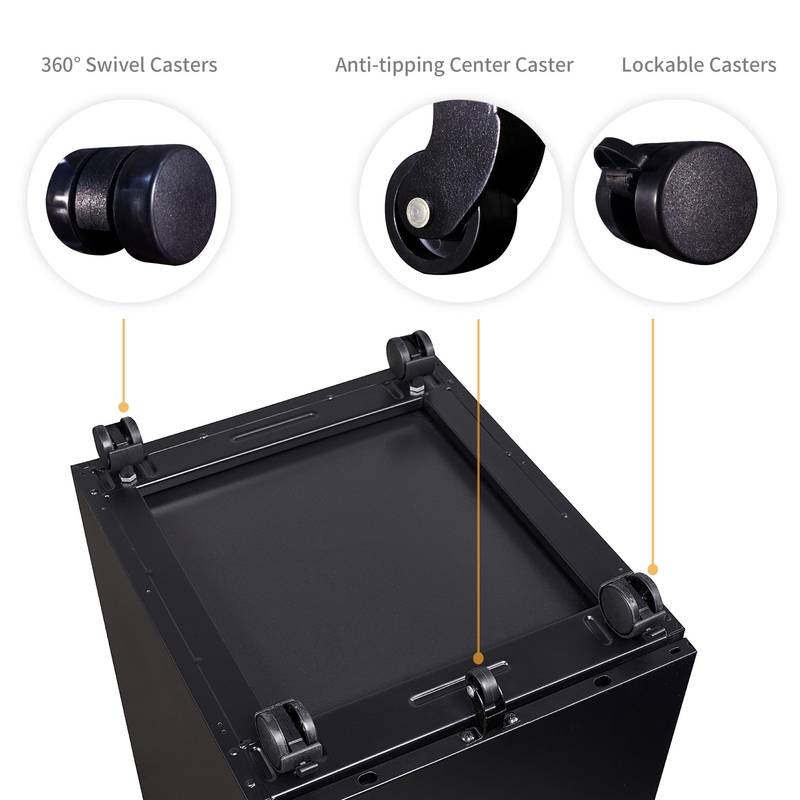 Locking Rolling File Cabinet – Secure & Mobile Storage Solution for Your Office