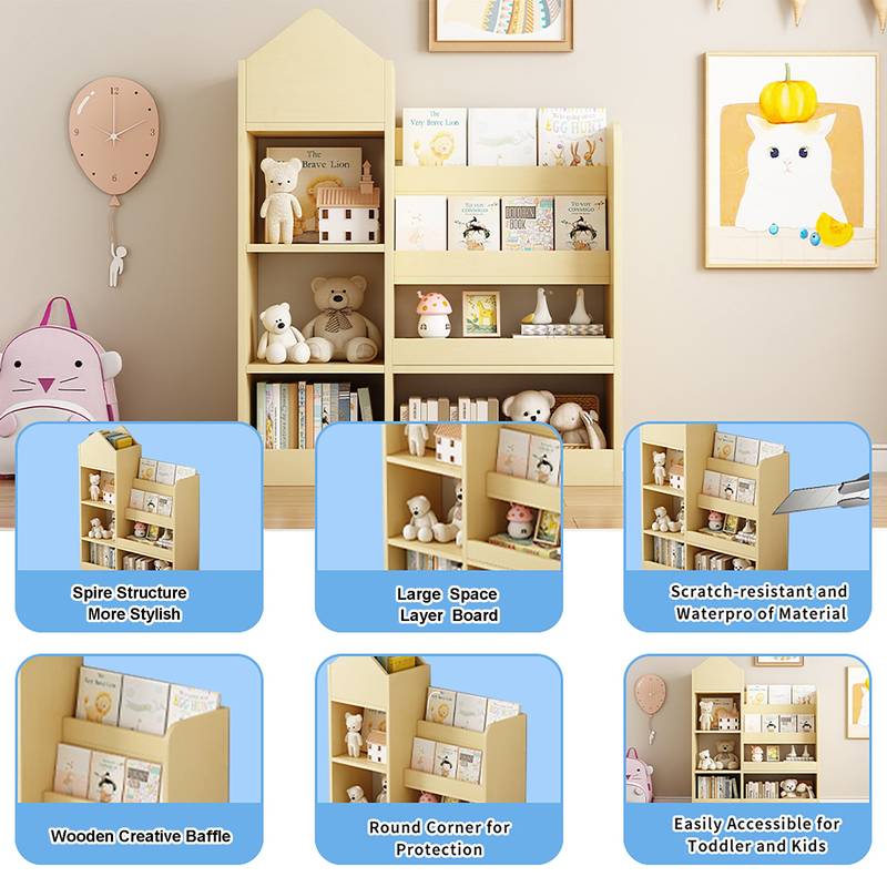 Kids' Joyful Book & Toy Organizer