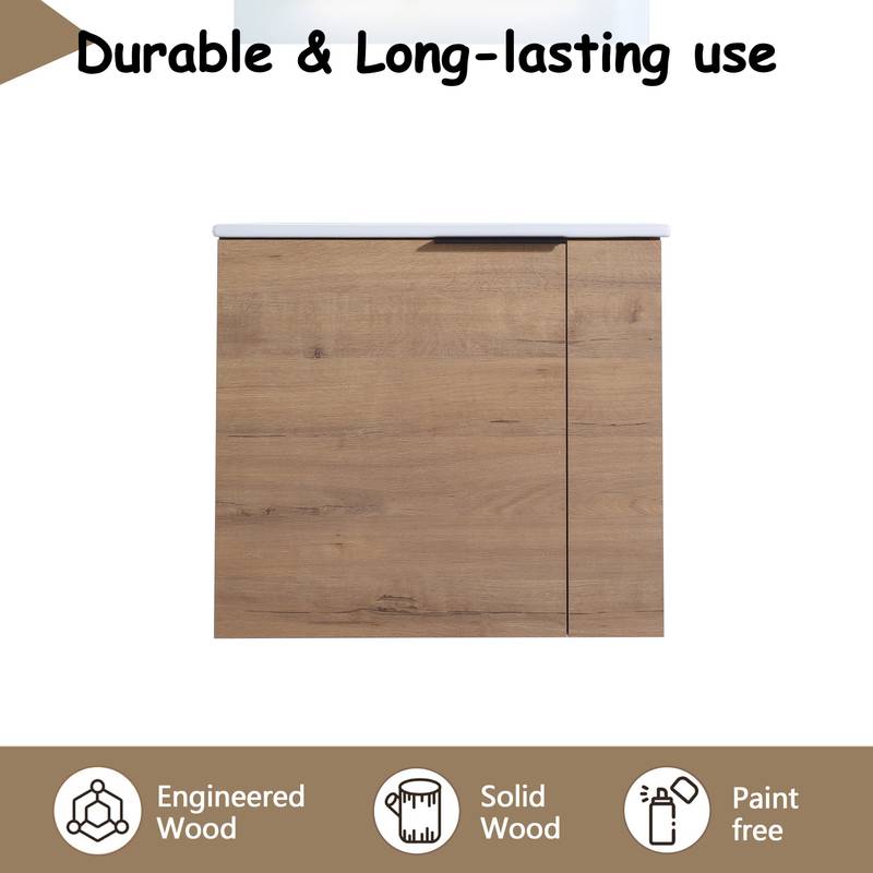 Sleek Space-Saving Bathroom Vanity with Sink