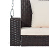 Cozy Duo Wicker Swing with Cushions