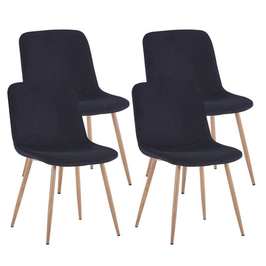 Sleek Black Dining Chair Set