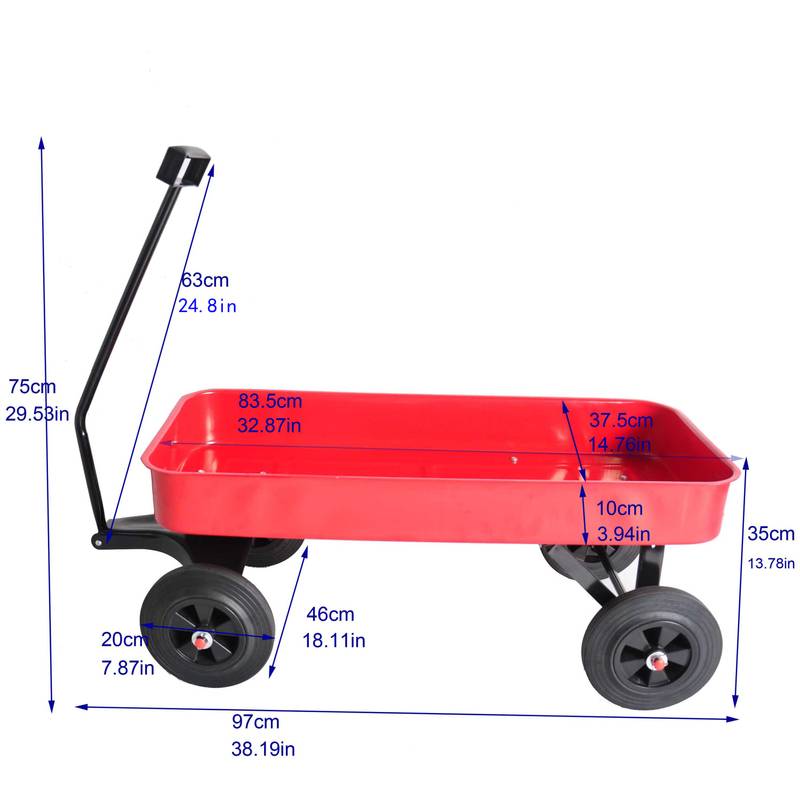 Rugged Red All-Terrain Garden Cart