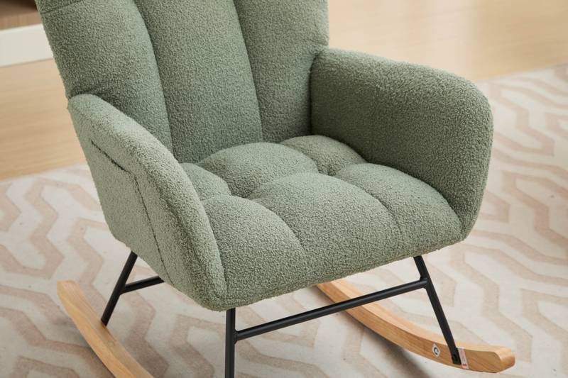 Cozy Green Rocking Glider - Perfect for Nurseries & Living Rooms