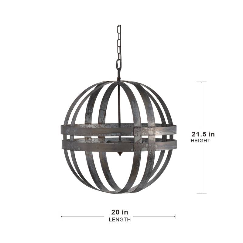 Chic Galvanized Chandelier for Home Elegance
