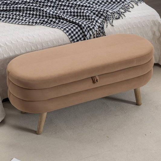 Velvet Cozy Storage Bench