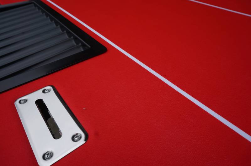 Red Aura Oval Poker Table - Casino Style Fun!