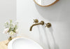 Elegant Gold Wall-Mounted Bathroom Faucet