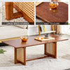 Walnut Rattan-Inspired Tea Table