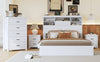 Charming Vintage Queen Bedroom Set with Nightstands and Dresser