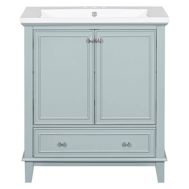 Chic Green Bathroom Vanity with Sink & Storage