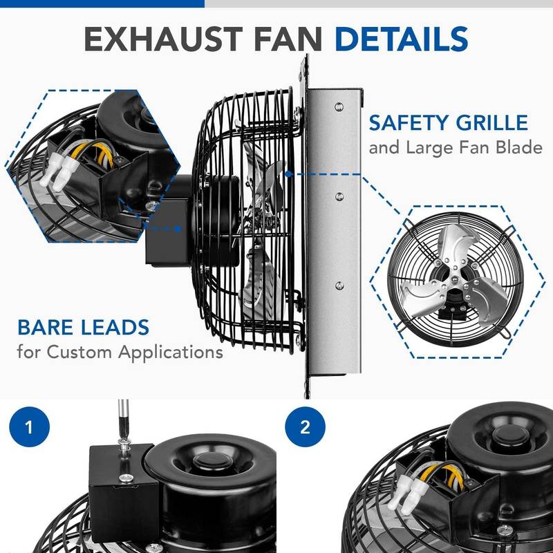 Powerful Silver Shutter Exhaust Fan Duo with Speed Control