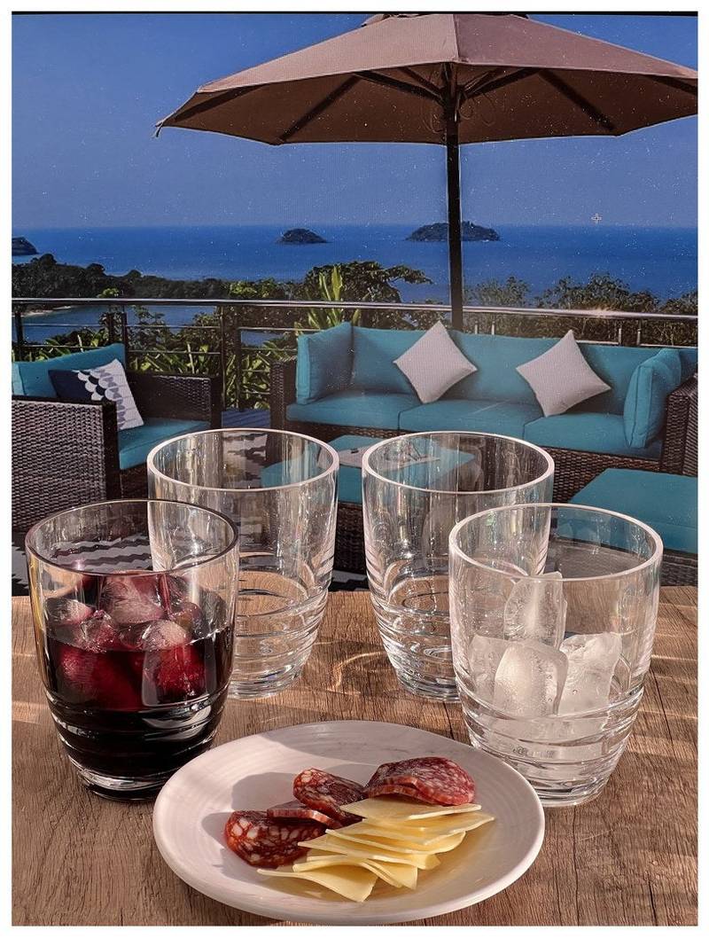Chic Swirl Acrylic Drinkware Set