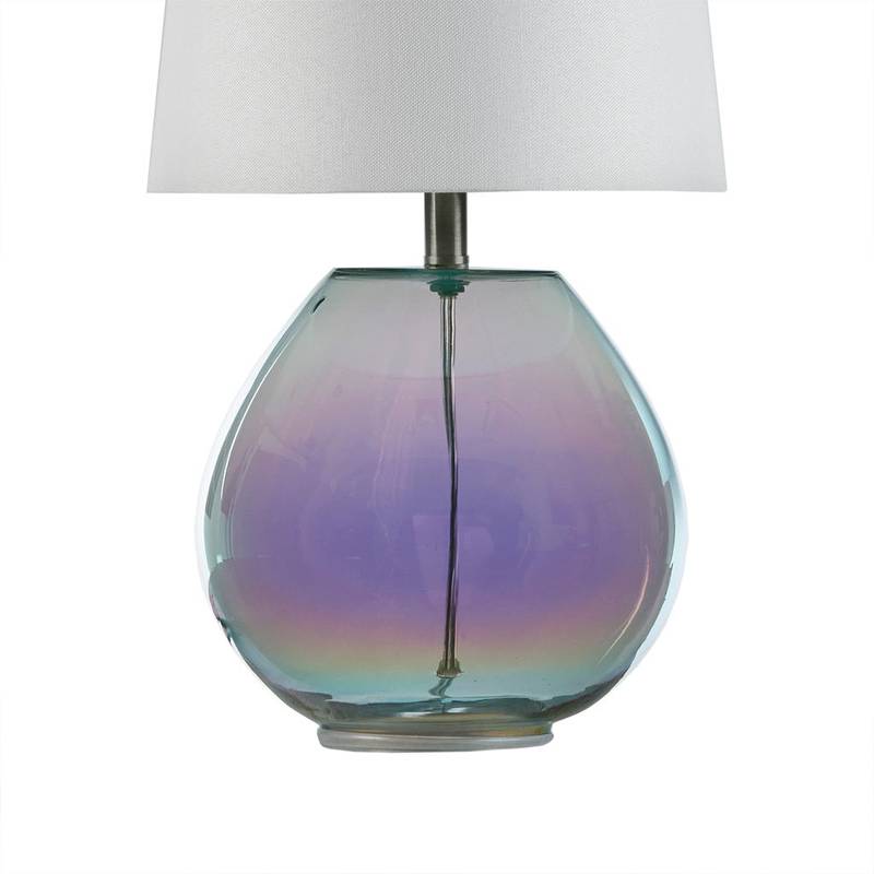 Luminous Iridescent Glass Lamp