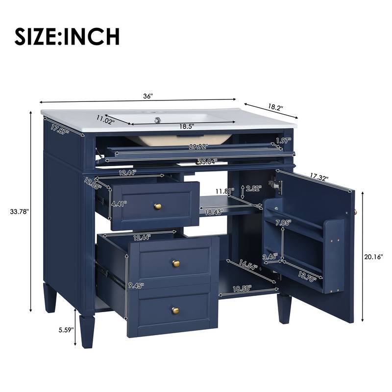 Chic Bathroom Vanity with Sink & Stylish Storage