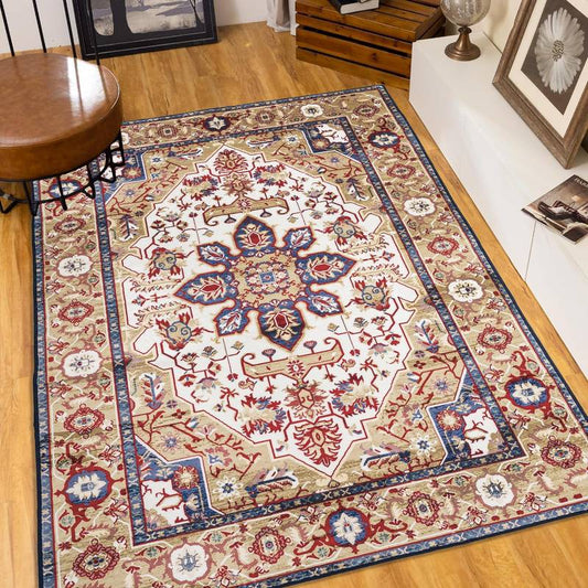 Boho Bloom Non-Slip Washable Area Rug