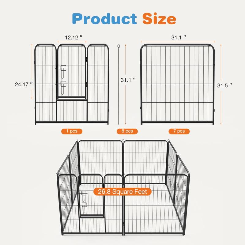 Paw Paradise Playpen with Gate: Indoor & Outdoor Fun for Your Small Pets!