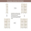 Chic White Room Divider with Shelves