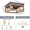 Rustic Wood Flush Mount Ceiling Light