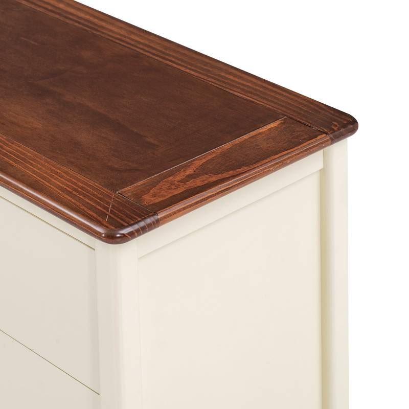 Charming Kids' Storage Dresser in Cream & Walnut