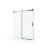 Sleek Matte Black Sliding Shower Door with Soft-Close Tempered Glass