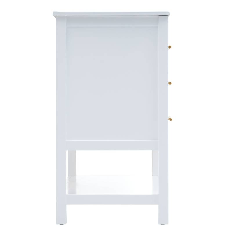 Navy Bliss Bathroom Vanity with Open Storage & Two Drawers