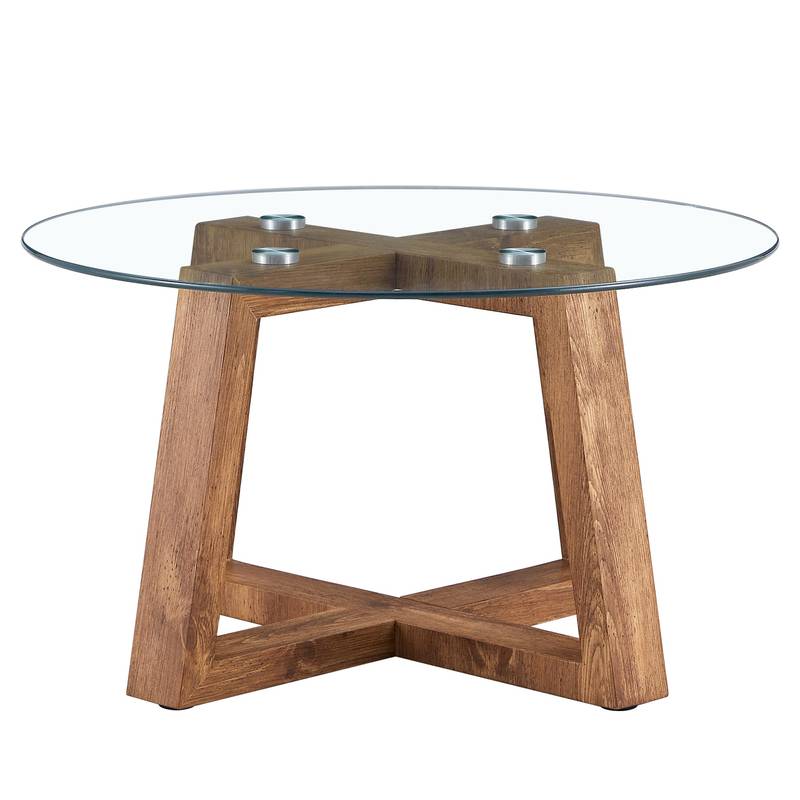Chic Glass & Wood Coffee Table Retreat