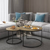 Chic Nesting Coffee Tables - Rustic Wood & Sturdy Metal