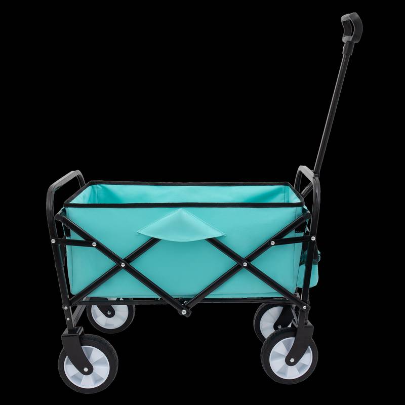 Blue Folding Utility Wagon - Your Go-To Cart for Beach Trips, Shopping, and More!