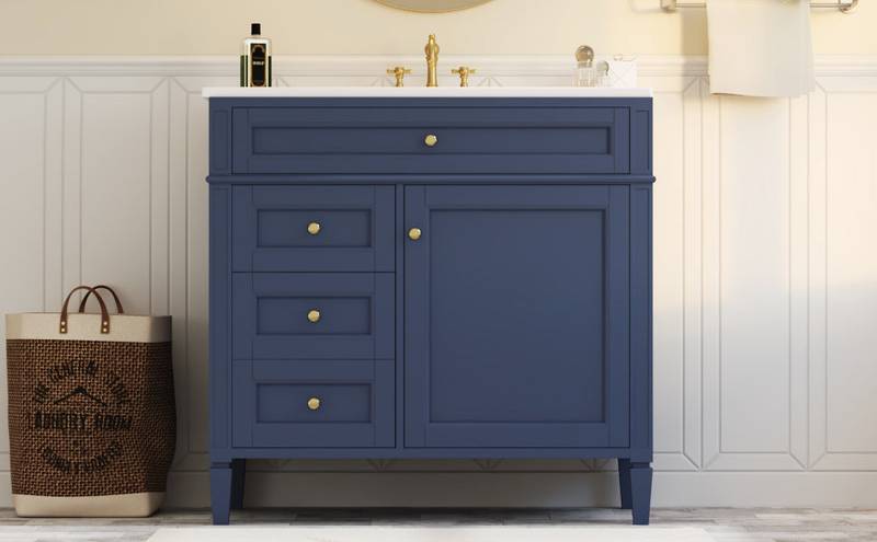 Chic Bathroom Vanity with Sink & Stylish Storage