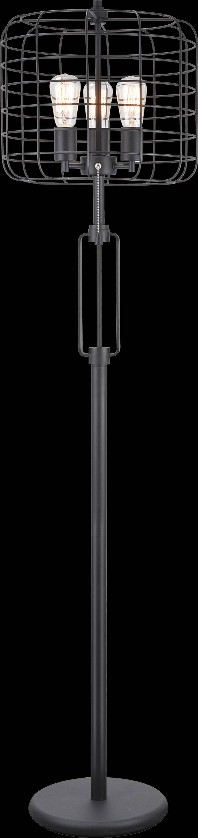 Milano Industrial Wire Cage Floor Lamp with Edison Bulb