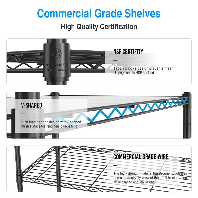 MaxiSpace 5-Tier Wire Shelf Unit