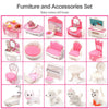 Cozy Wooden Dollhouse with Furniture Set for Kids
