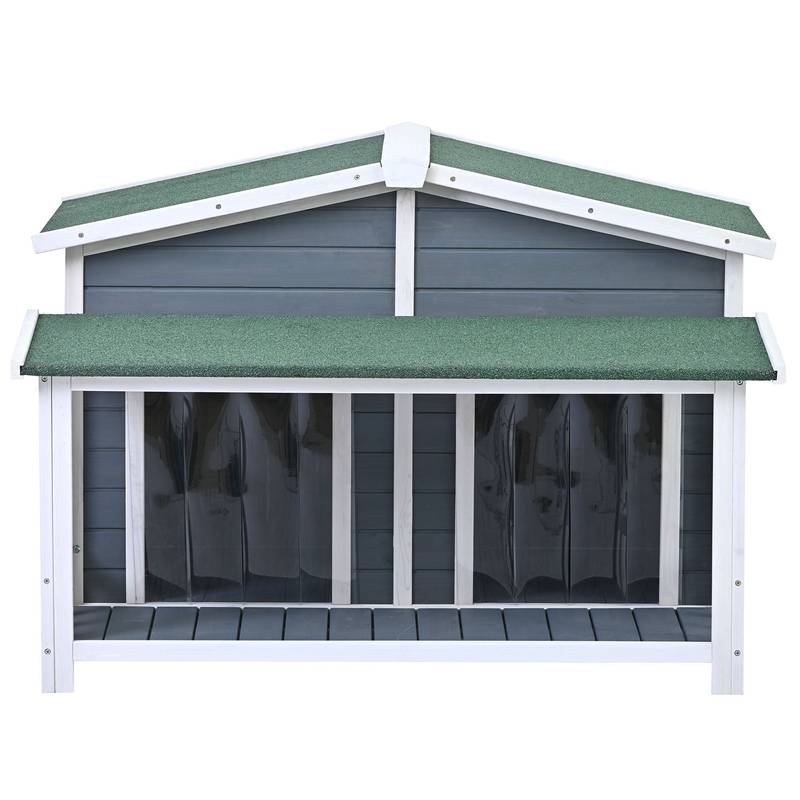 Cozy Cabin Dog House with Porch