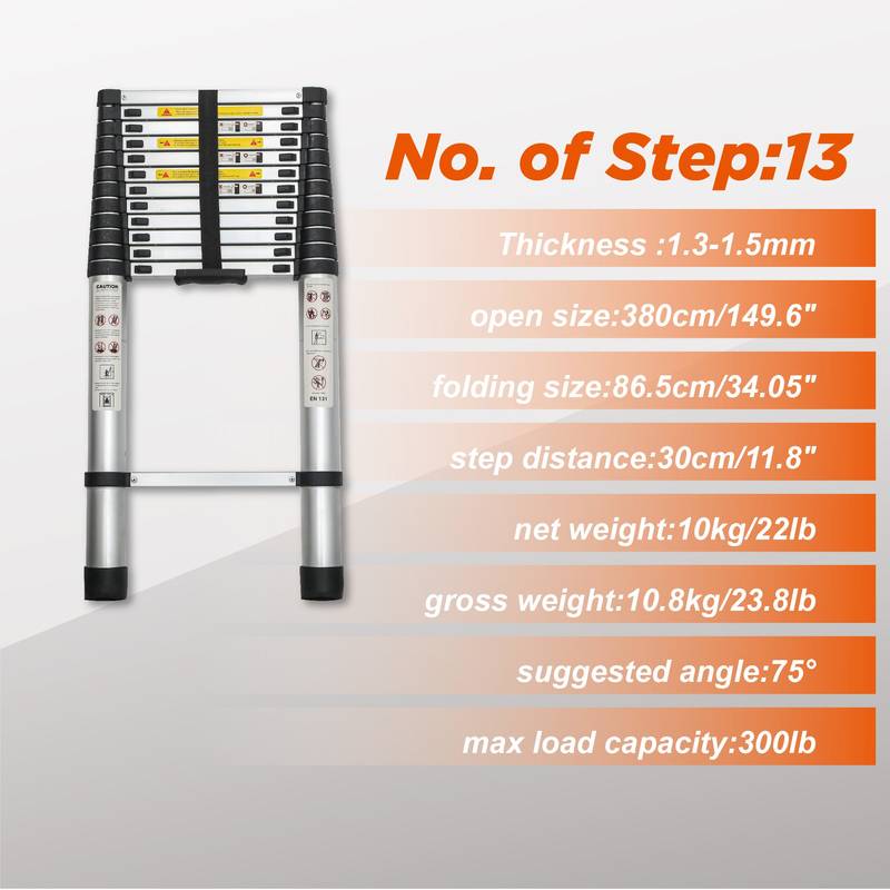 Versatile Telescoping Ladder - Lightweight, Heavy-Duty & Portable!