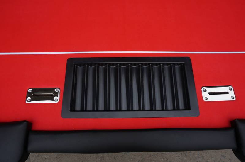 Red Aura Oval Poker Table - Casino Style Fun!