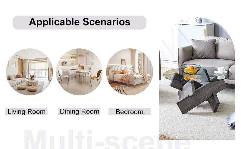 Chic Round Glass Coffee Table