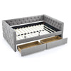 Stylish Grey Daybed with Storage Drawers