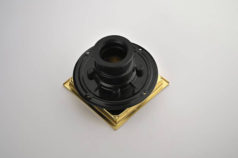 Sleek Square Shower Drain with Removable Grate