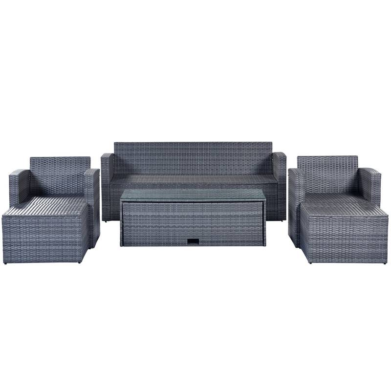 Cozy All-Weather Wicker Outdoor Lounge Set