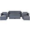 Cozy All-Weather Wicker Outdoor Lounge Set