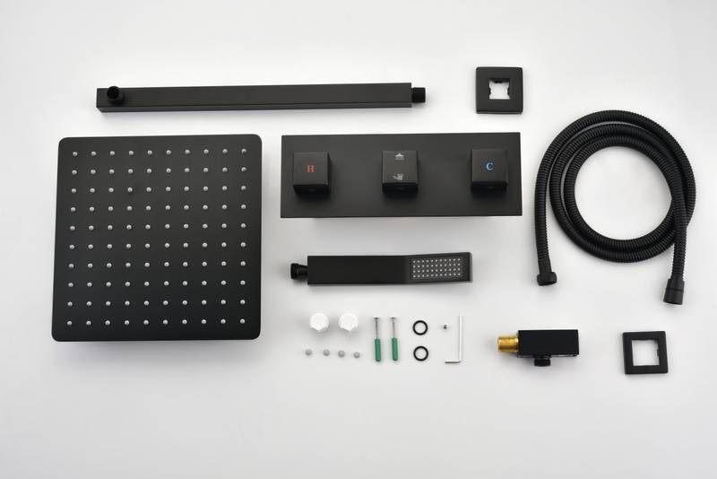 Luxurious Black Rain Shower Set