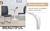 Chic Glass Dining Set with Cozy Gray Chairs