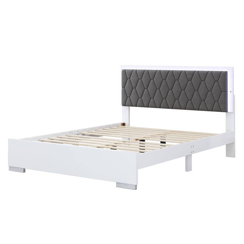 Dreamy LED Bedroom Set with Glam Mirror Accents
