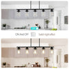 Stylish Black Chandelier with Clear Glass Shades
