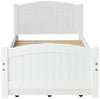 Cozy Twin Trundle Bed in White Pine