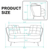 Chic Orange Loveseat with Gold Legs